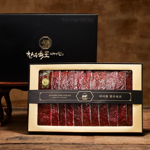 한우 육포 선물세트 추천 1+등급 소고기 육포 420g 명절 부모님 선물