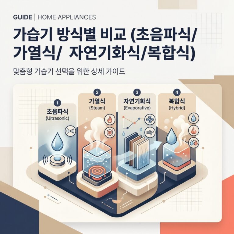 가습기 방식별 비교 (초음파식/가열식/자연기화식/복합식)