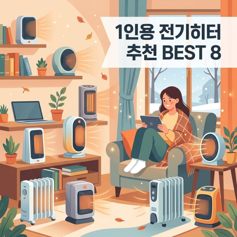 1인용 전기히터 추천 BEST 8 | 하이라이트 카본 PTC 발열방식별 비교